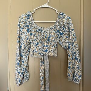 Floral Long Sleeve Women's Top